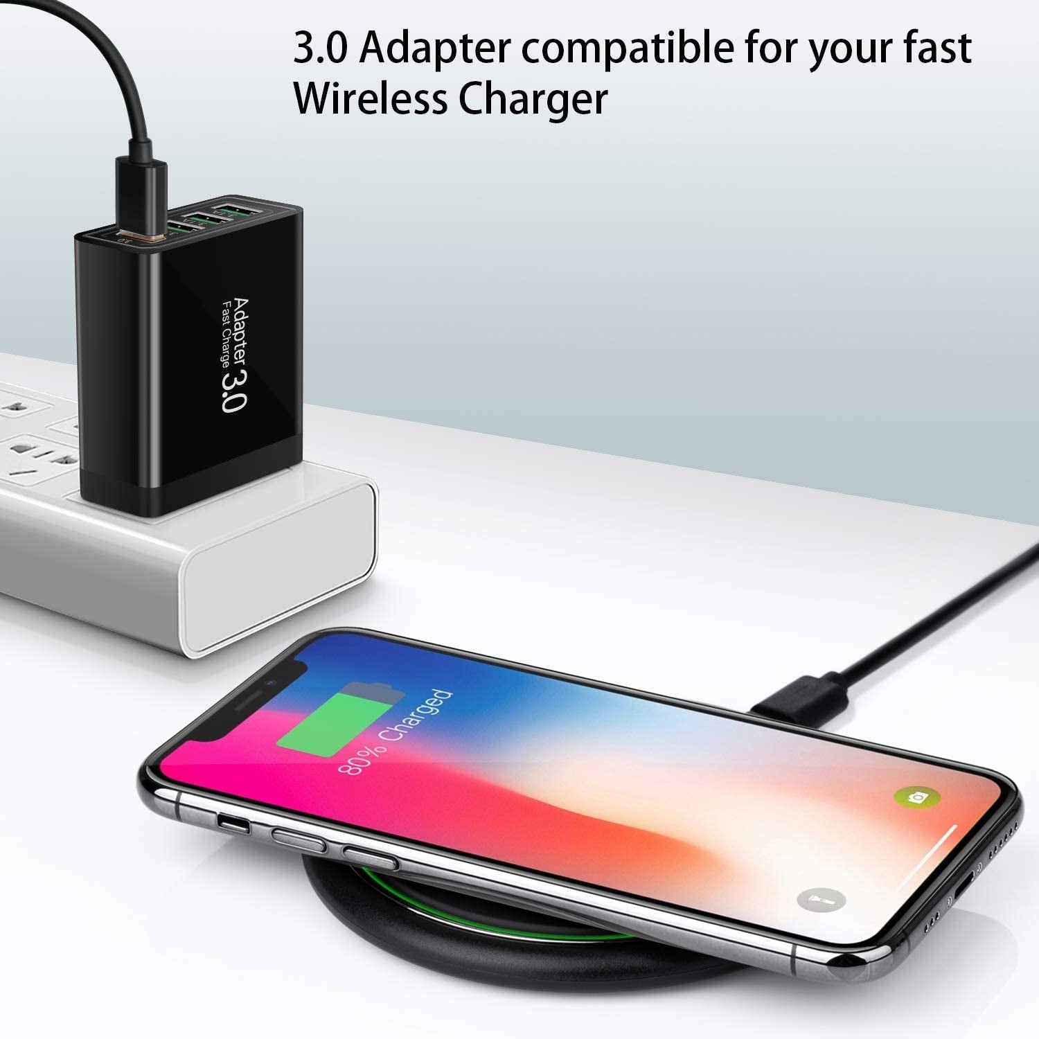 QC 3.0 Fast Mobile Wall Charger 4 USB Ports