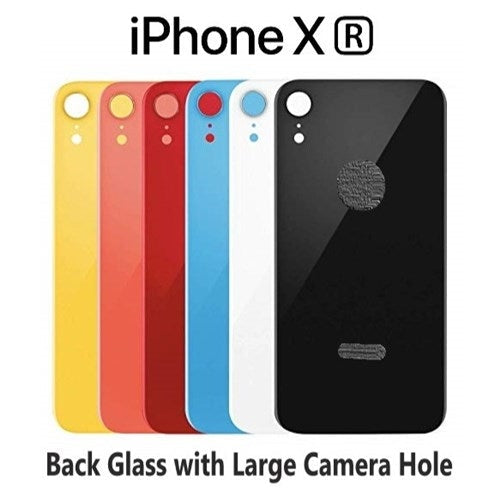 Professional Replacement Back Glass Rear Battery Cover for iPhone XR All Carriers supported (Big Camera Hole)