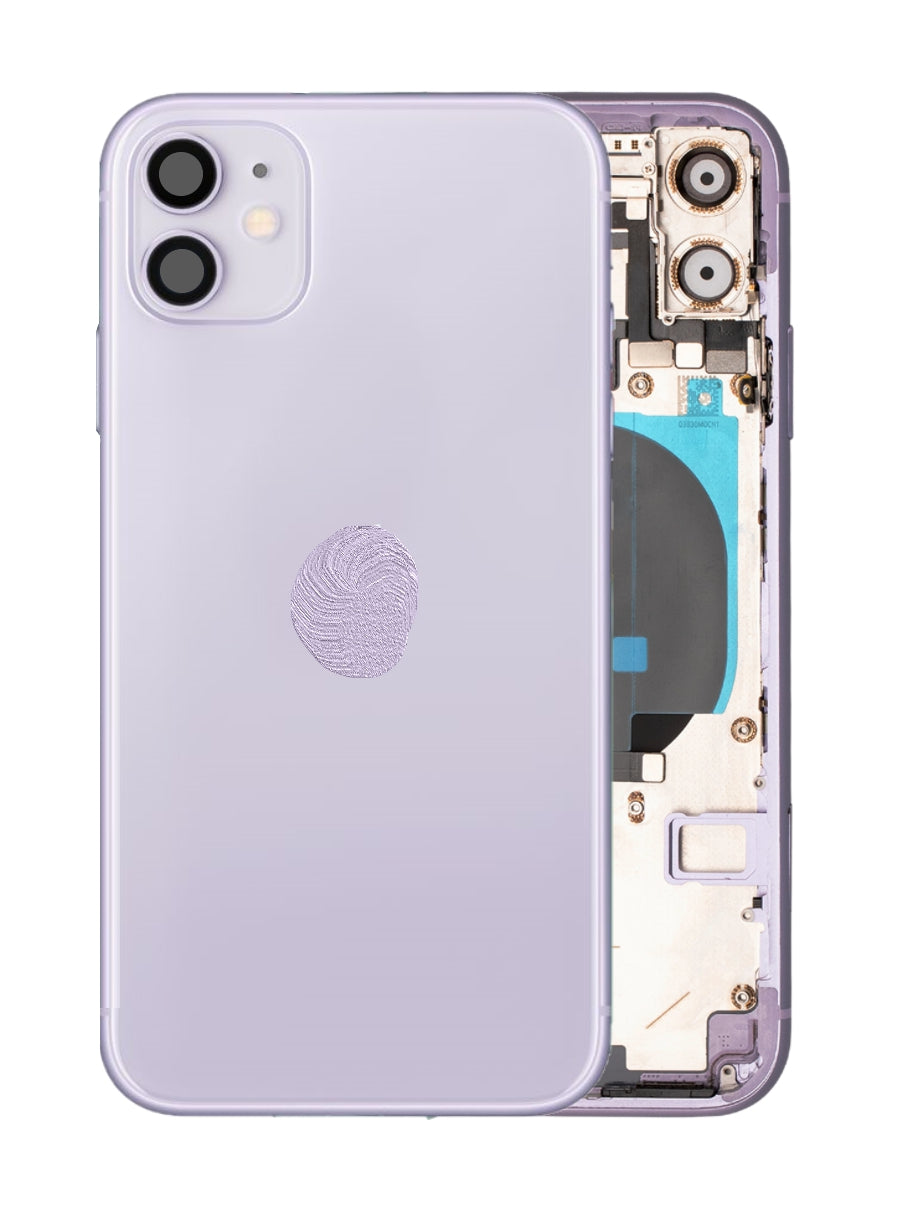 Back Housing W/ Small Components Pre-Installed For iPhone 11 ( OEM Pulled Grade A )