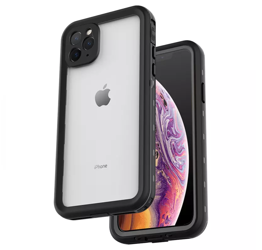 Waterproof Slim Life Proof Case for iPhone 11 With Built-in Screen Protector - Black