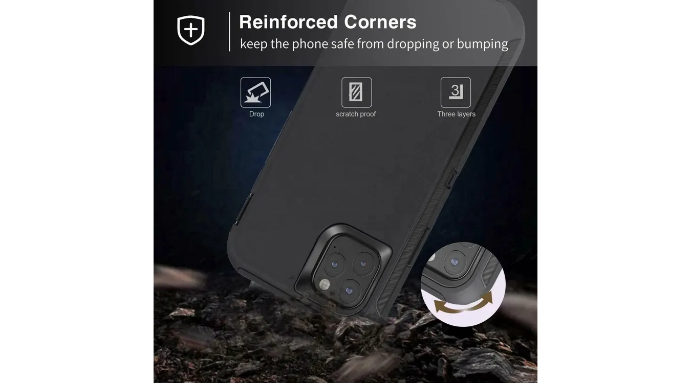 Shock Proof Defender Phone Case with Holster for Samsung Galaxy S10 Plus