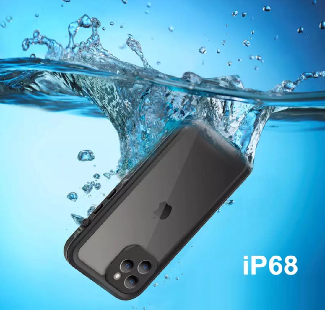 Waterproof Slim Life Proof Case for iPhone 11 With Built-in Screen Protector - Black