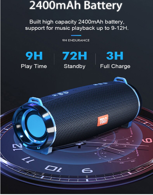 TG 192 Bluetooth Speaker with LED Lights High Bass Sound