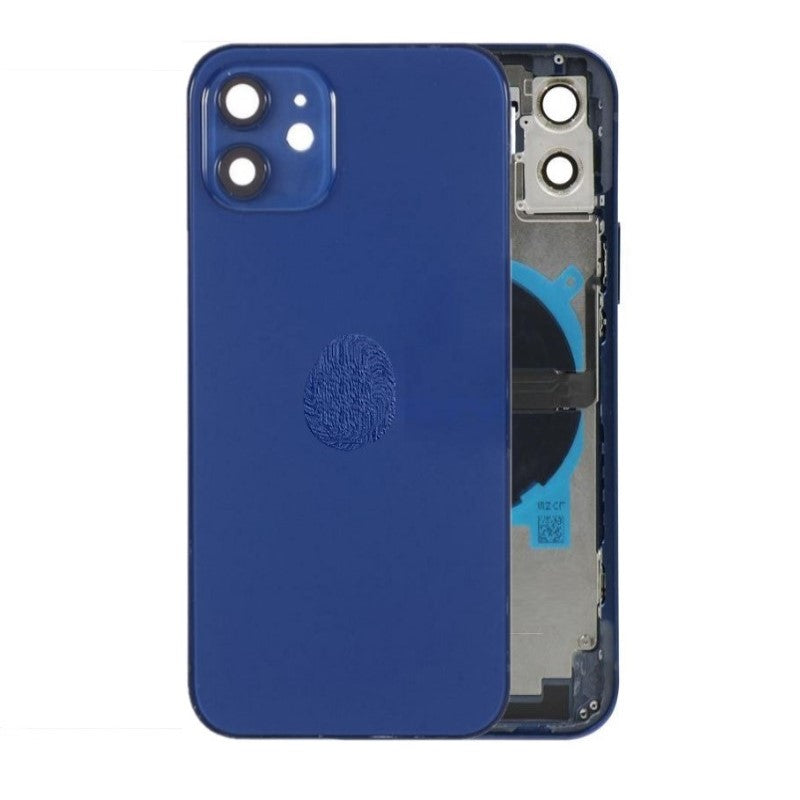 Back Housing W/ Small Parts Pre-Installed For iPhone 12 ( OEM Pulled Grade A )