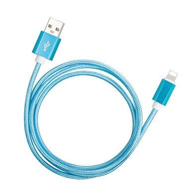 Blue, 6 Ft Lightning USB Charging Sync Data Cable With Retail Packing