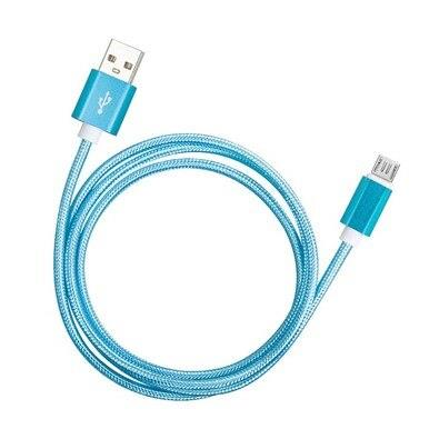 Blue, 6 Ft Micro USB Charging Sync Data Cable With Retail Packing