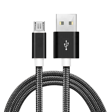 Black, 6 Ft Micro USB Charging Sync Data Cable